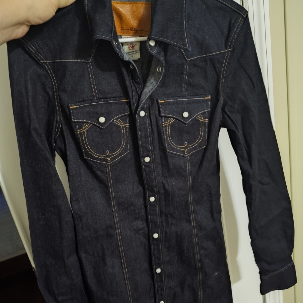 Dark Denim Button-Up Shirt